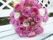 Buchet mireasa roz