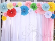 Decor botez cu rozete