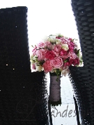 Buchet mireasa roz