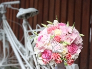 Buchet mireasa roz fancy