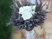 Buchet domnisoara trandafiri si lavanda